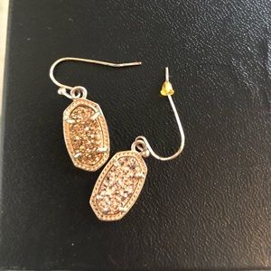 Kendra Scott rose gold druzy stone earrings